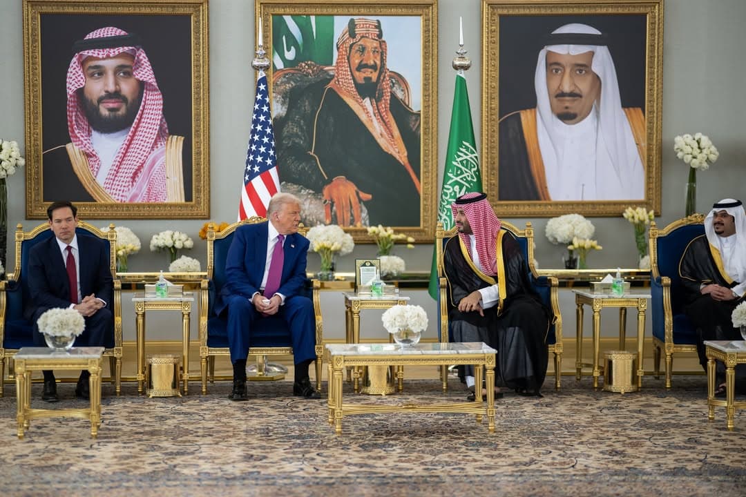 Trump se reúne em Riade com o príncipe herdeiro Mohammed bin Salman. (Foto: White House)