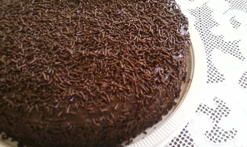 Brigadeiro com calda de laran