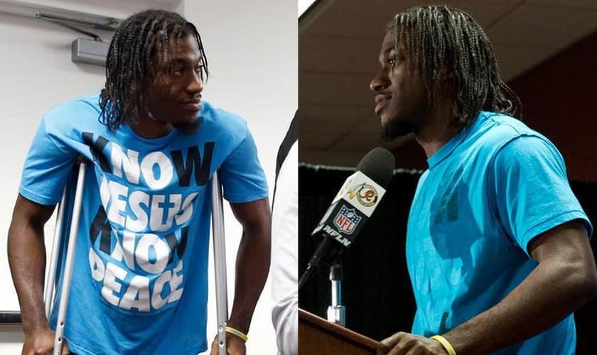 Atleta teria sido "forçado" a esconder frase cristã de sua blusa durante entrevista