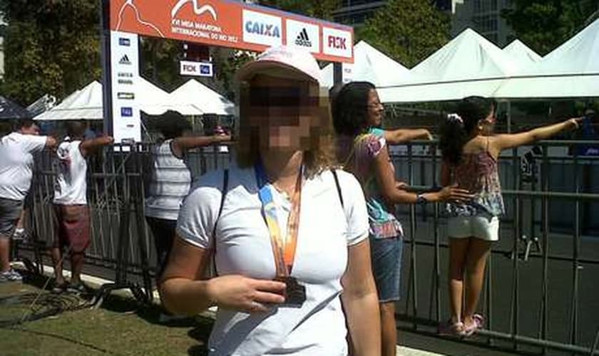 Mulher postou foto na Maratona do Rio de Janeiro