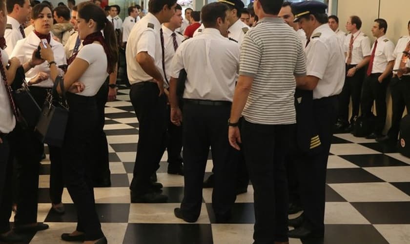 aeroviários em greve