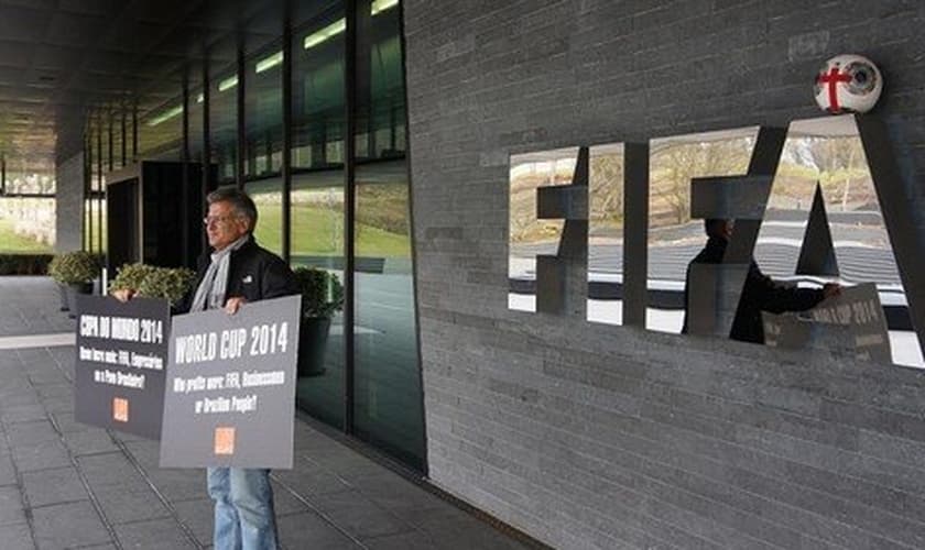 Rio de Paz em protesto contra a Copa em 2014