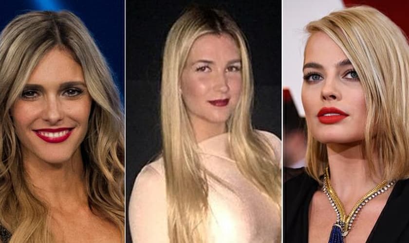 Batom vermelho para cabelos claros