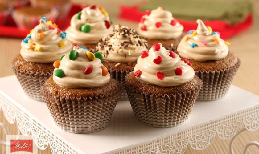 cupcake de banana, aveia e café