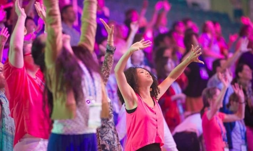 Evangélicos no festival da Festa dos Tabernáculos em Jerusalém. (Foto: ICEJ)