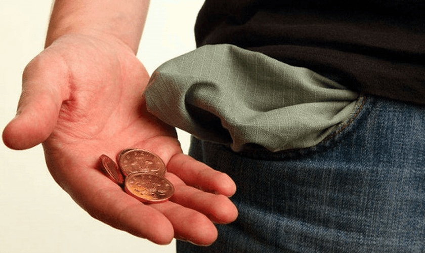 Problemas financeiros. (Foto: Novo Clique)