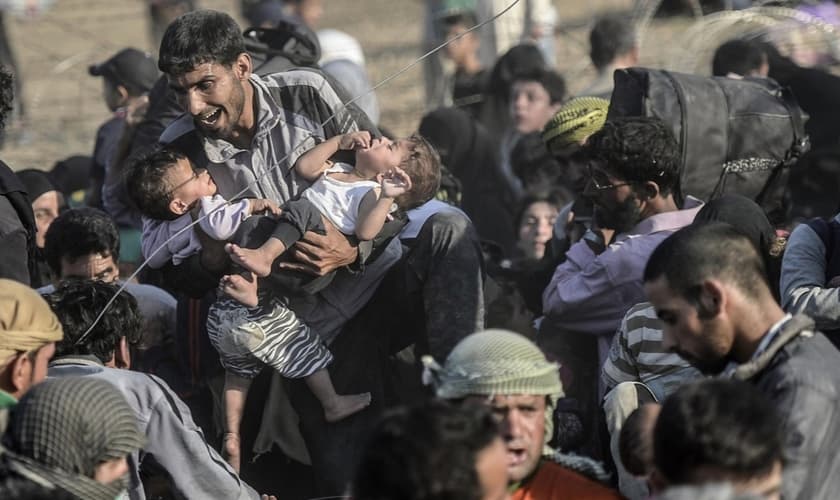 Refugiados na Síria. (Foto: AFP)