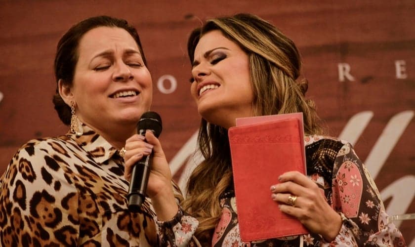 Helena Tannure e Ana Paula Valadão juntas no congresso Diante do Trono. (Foto: Quartel Design)