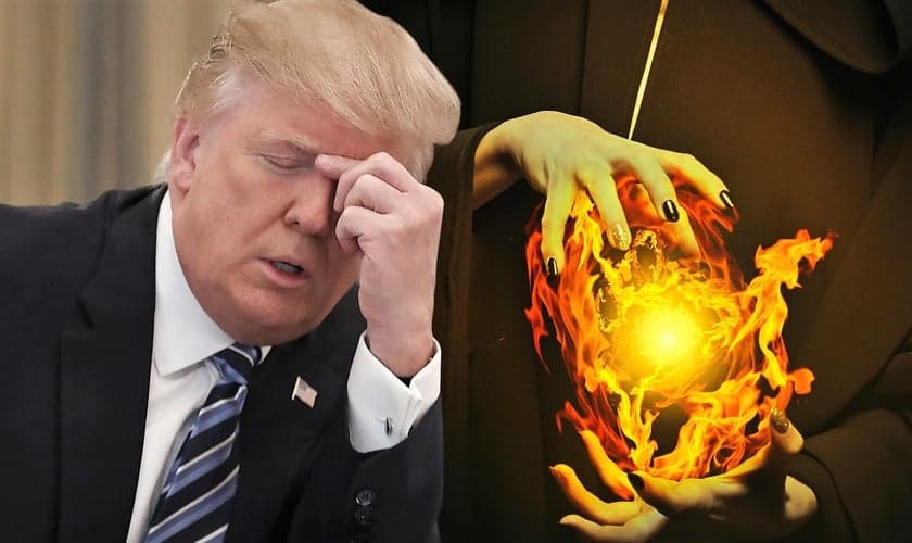 Bruxas estão se mobilizando desde janeiro para lançar feitiços contra o presidente Donald Trump. (Imagem: New York Newz)