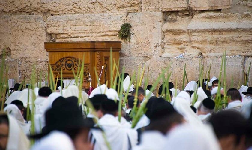 Judeus durante Festa dos Tabernáculos em Jerusalém, Israel. (Foto: First Fruits of Zion)