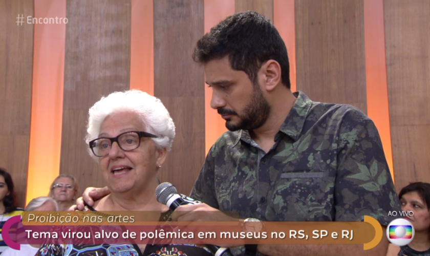 Dona Regina surpreendeu artistas da Rede Globo ao se opor à 'exposição de arte' do MAM. (Imagem: GShow)