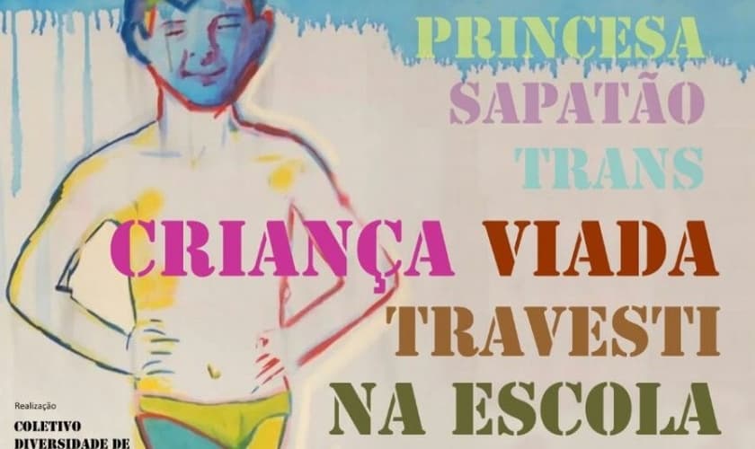 Divulgação do evento no Facebook fazia referência à obra "Criança Viada", apresentada na polêmica exposição "Queermuseu", em Porto Alegre. (Imagem: Facebook)