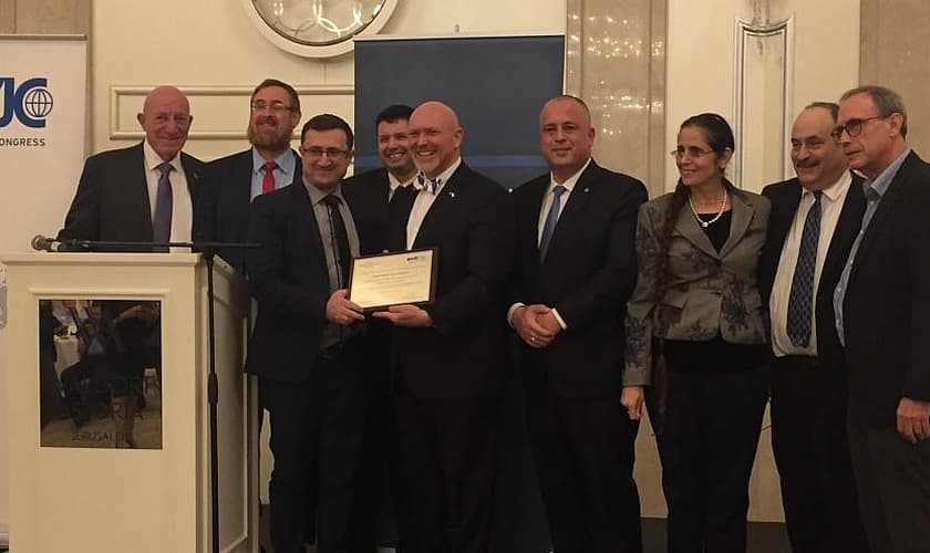 Membros do Knesset Christian Allies Caucus durante o evento que uniu judeus e cristãos. (Foto: Alex Traiman)