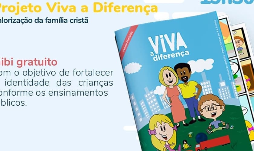 O projeto Viva a Diferença tem como objetivo ajudar pais e professores a ensinarem as crianças sobre o real conceito de identidade e gênero, conforme os princípios bíblicos. (Imagem: Viva a Diferença - Site oficial)