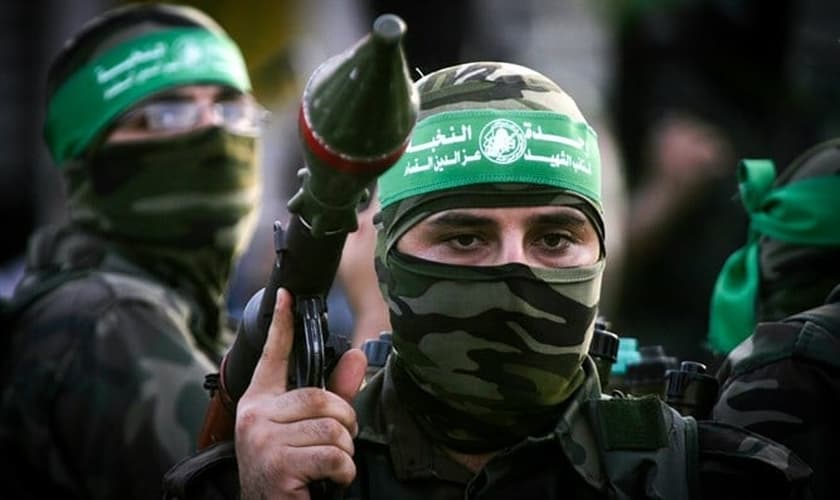Terroristas do Hamas. (Foto: Arutz Sheva)