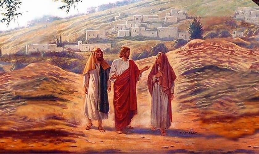 Jesus a caminho de Emaús. (Foto: CEBI-ES - Blogger)