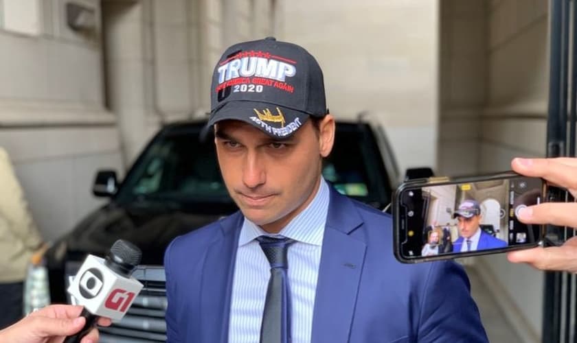 Eduardo Bolsonaro está cumprindo uma agenda de visitas e encontros com membros do governo Trump, nos EUA. (Foto: Paola De Orte/ABr)