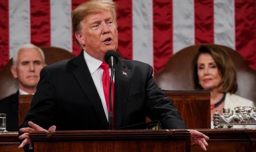 Trump faz o seu discurso do Estado da União de 2019. (Foto: Fox News)