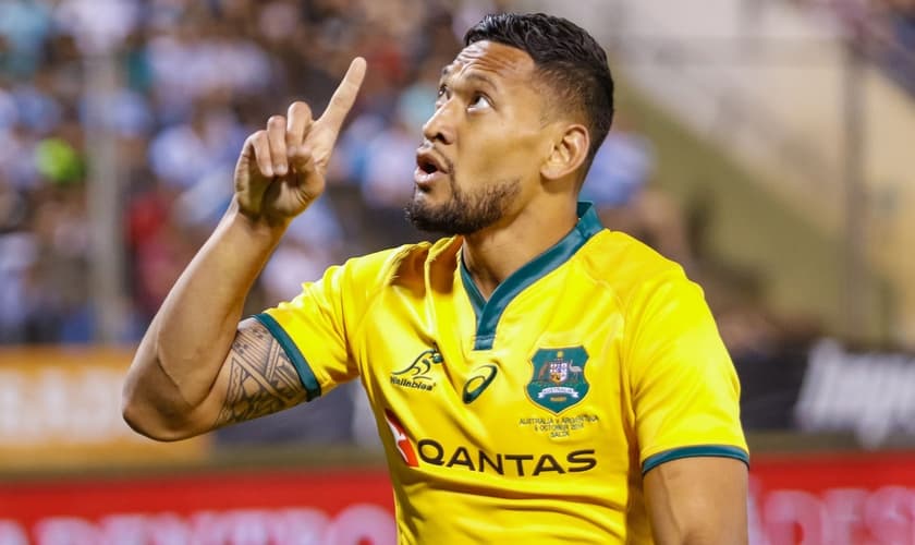 Israel Folau foi demitido por dizer no Instagram que a homossexualidade é pecado. (Foto: Jan Touzeau/EPA)