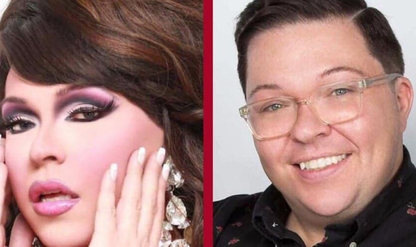 Kevin Whitt antes e depois de seu encontro com Cristo. (Foto: Reprodução/Facebook)