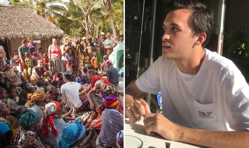 Taylor Martin e Harvest School, em Moçambique. (Foto: Reprodução/God Reports)
