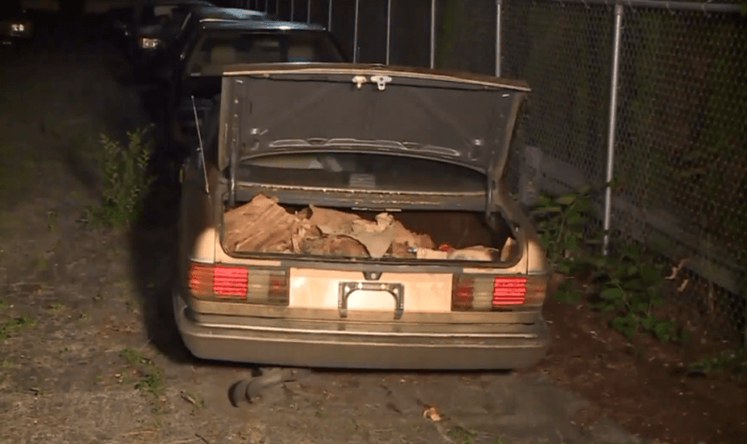 O carro de foi encontrado junto a outros automóveis, em um estacionamento que ele estava alugando para manter o veículo. (Foto: Ulrich Klopfer)