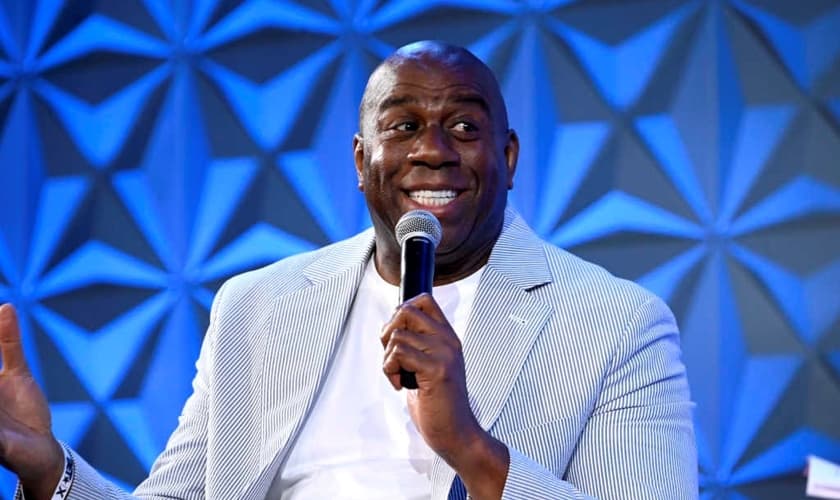 O campeão de basquete da NBA, Magic Johnson. (Foto: Reprodução/Getty)