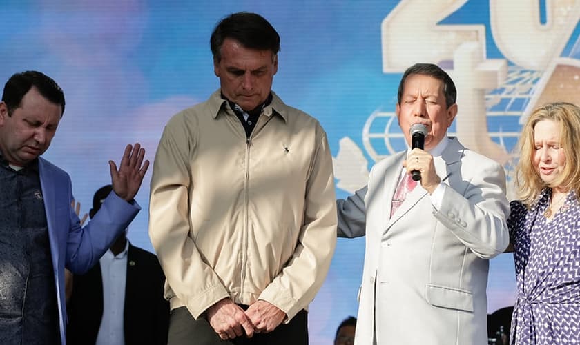 Presidente da República Jair Bolsonaro participa da Cerimônia de Celebração de 40 anos da Igreja Internacional da Graça de Deus. (Foto: Carolina Antunes/PR)