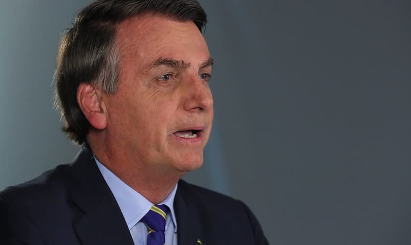 Presidente Jair Bolsonaro durante pronunciamento em rede nacional. (Foto: Isac Nóbrega/PR)