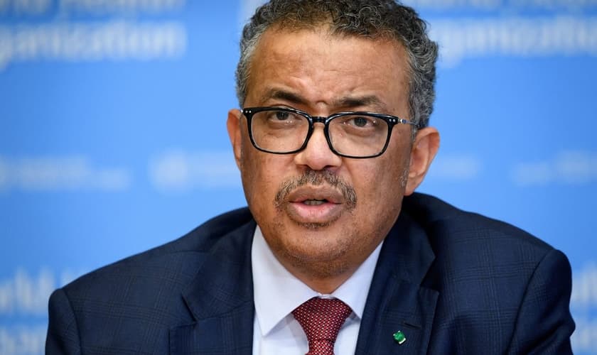 Diretor-geral da Organização Mundial da Saúde, Tedros Adhanom Ghebreyesus, em Genebra. (Foto: Fabrice Coffrini/AFP via Getty Images)
