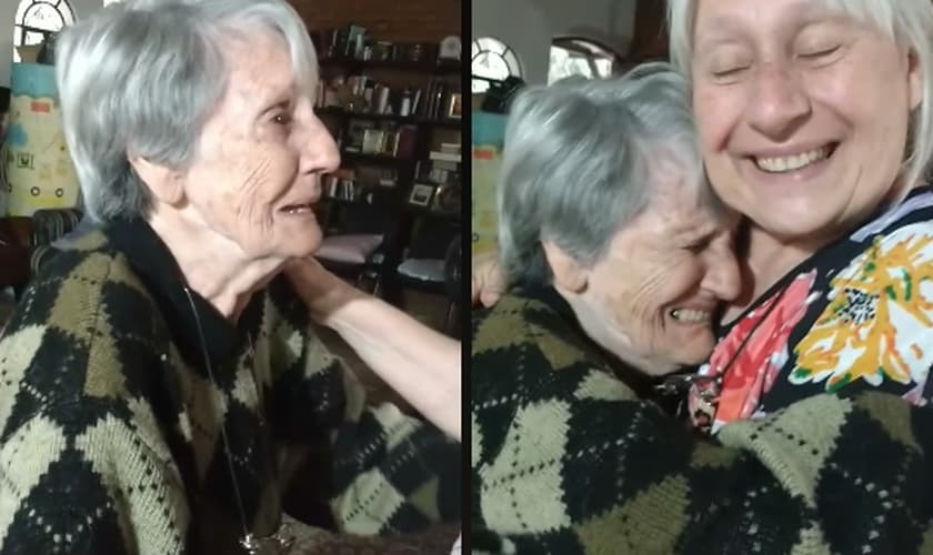 Vídeo emocionante mostra Esther Pereira contando que Jesus apareceu e a abraçou enquanto orava. (Foto: Reprodução/Facebook)