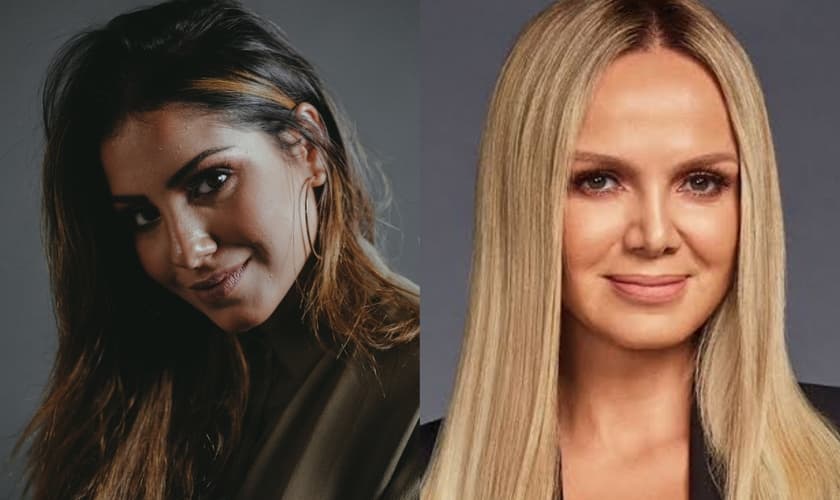 A cantora gospel Gabriela Rocha (esquerda) receberá a apresentadora Eliana (direita) em sua casa no próximo domingo, 21/06. (Imagem: Divulgação)