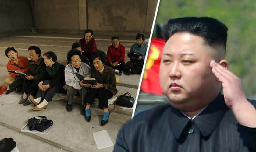 A igreja subterrânea / clandestina conta com mais de 300 mil fiéis na Coreia do Norte e agora sofre também com a fome. (Imagem: Daily Express)