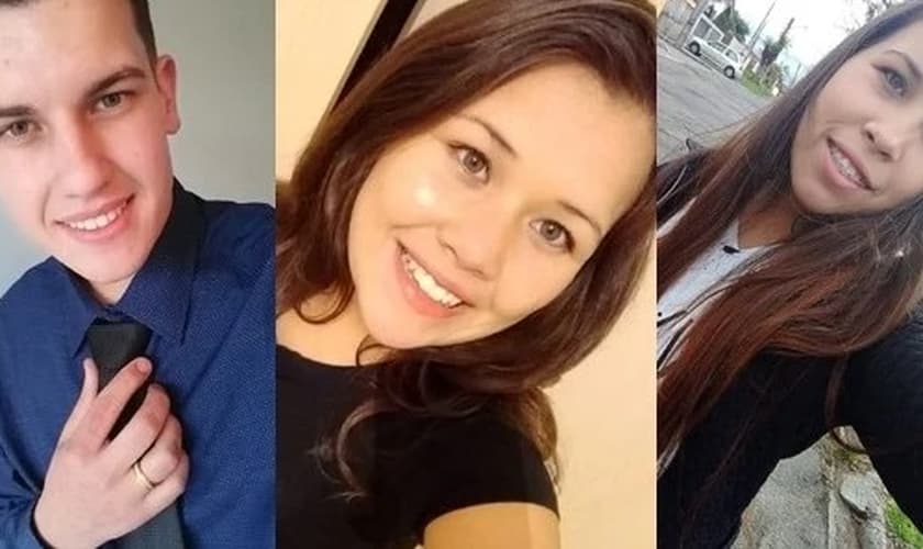 Os jovens Fernando, Ester e Jéssica – vítimas fatais do acidente na BR-277. (Foto: Reprodução/Facebook)