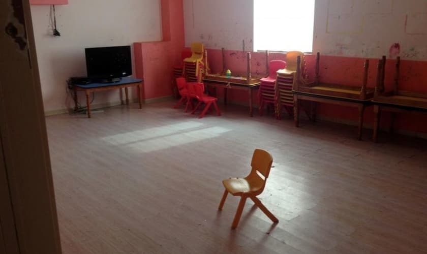 Sala de escola bíblica de igreja doméstica na província de Zhejiang, China. (Foto: Reuters)