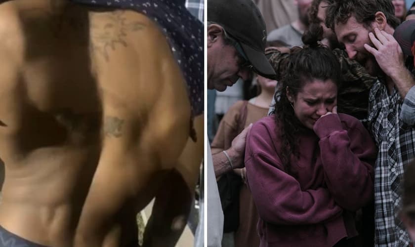 Homem com escoliose foi curado; jovem se emociona após receber oração. (Foto: Reprodução / Facebook)