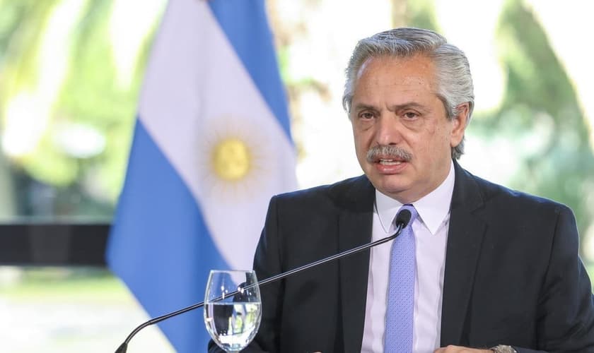 O presidente argentino, Alberto Fernández. (Foto: Reprodução / Esteban Collazo)