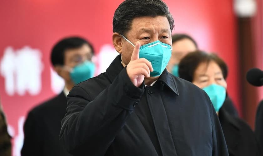 Xi Jinping, presidente da China, em visita à cidade de Wuhan, primeiro epicentro do coronavírus. (Foto: Xinhua/Xie Huanchi)