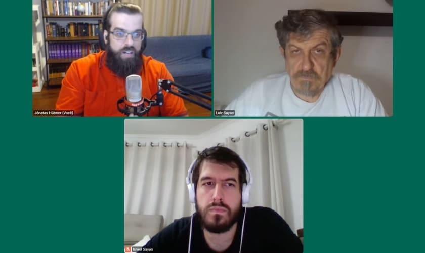 Jônatas Hübner, Luiz Sayão e Israel Sayão. (Foto: Reprodução/YouTube)
