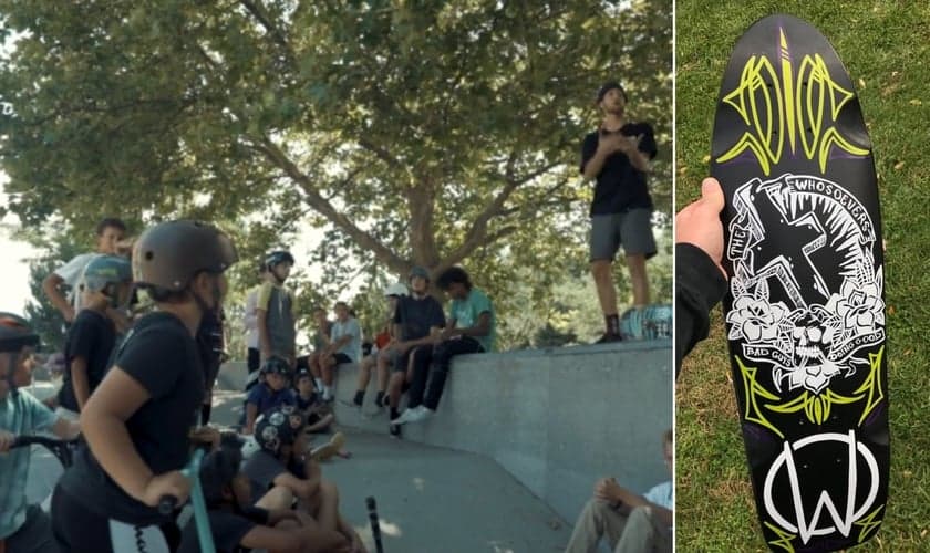 Grupo compartilha o Evangelho com jovens em espaços abertos durante a pandemia. (Foto: Reprodução / The Whosoevers)