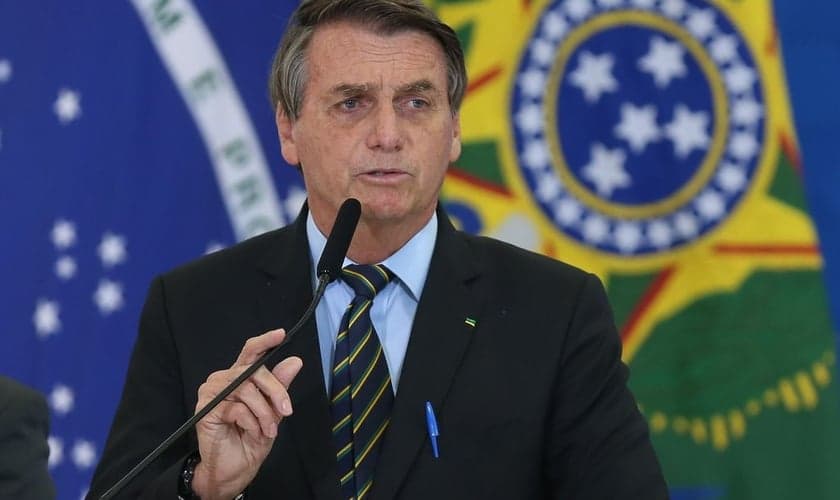 Presidente Jair Bolsonaro durante discurso em Brasília em 25 de março de 2021. (Foto: Fabio Rodrigues Pozzebom/Agência Brasil)