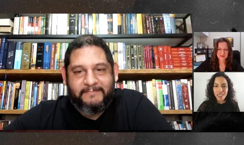 Fábio Coelho, líder do movimento Vozes e Trovões, em live para o Guiame. (Foto: Guiame)