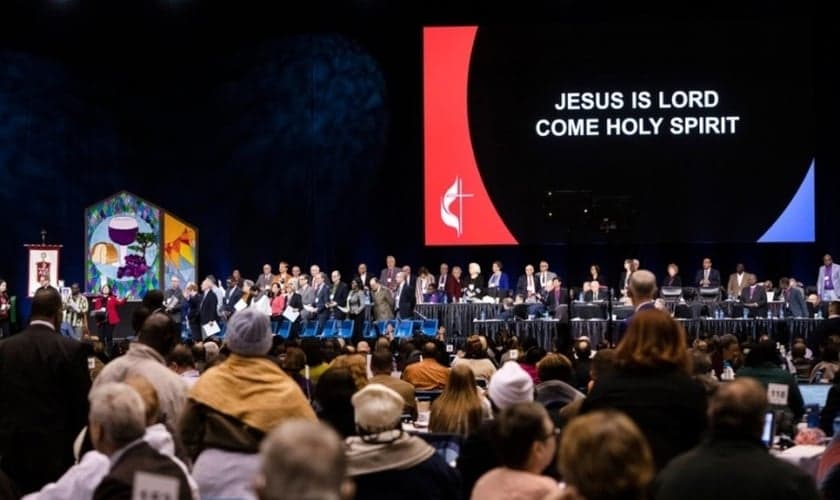 Sessão especial da Conferência Geral da Igreja Metodista Unida no Missouri, em 2019. (Foto: United Methodist News Service / Kathleen Barry)