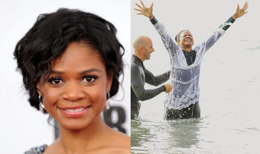 A atriz Kimberly Elise foi batizada novamente em seu compromisso com Jesus. (Foto: Stephen Lovekin/Getty Images/Instagram/Montagem Guiame)
