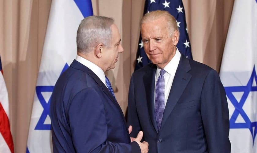 Benjamin Netanyahu e Joe Biden, quando era vice-presidente dos EUA, em 9 de março de 2010. (Foto: Michel Euler/AP)