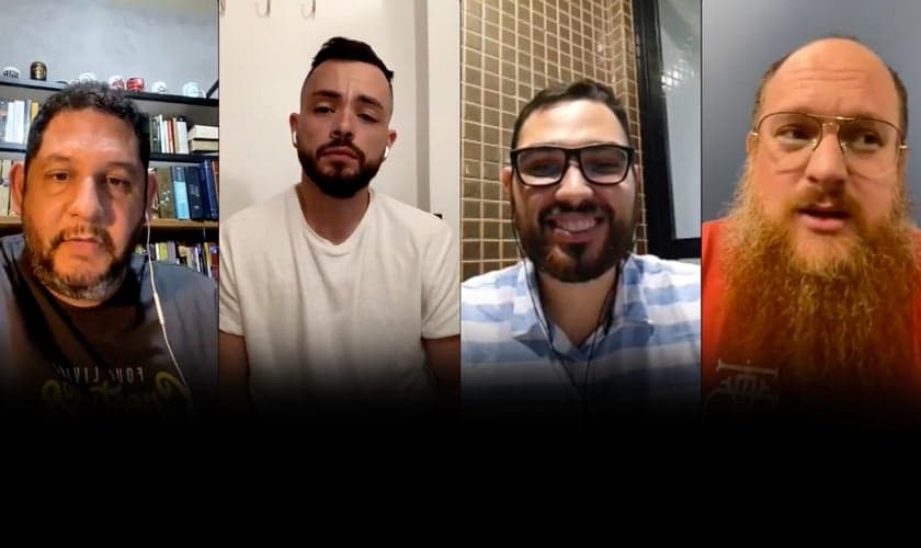 Pastores e especialistas falam sobre os atuais conflitos entre Israel e Palestina. Da esquerda para a direita: Fábio Coelho, Raphael Almeida, Igor Sabino e Angelo Bazzo. (Foto: Reprodução/Instagram)