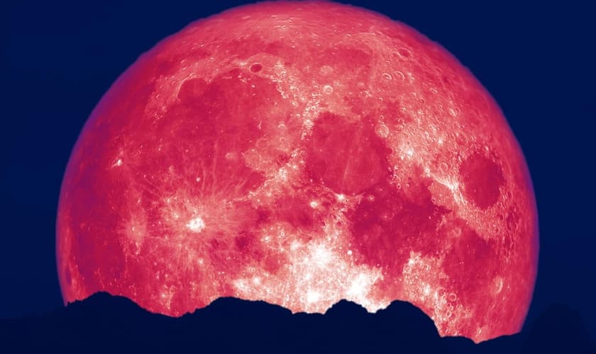 A lua cheia de junho costuma ser chamada de Lua de Morango. (Foto: NBC News)