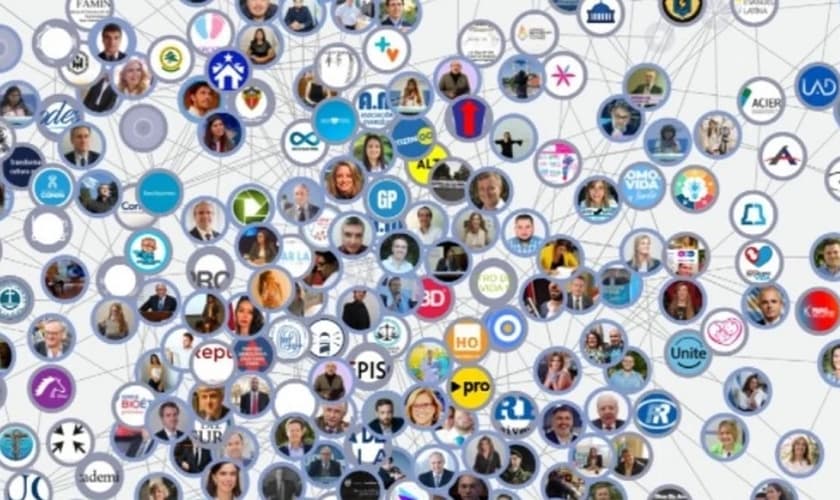 Captura de tela do mapa interativo do site La Reacción Conservadora. (Foto: Reprodução).