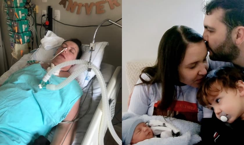 O casal cristão Jean e Karla Antunes enfrentaram um parto de emergência e complicações graves da Covid-19. (Foto: Arquivo pessoal).