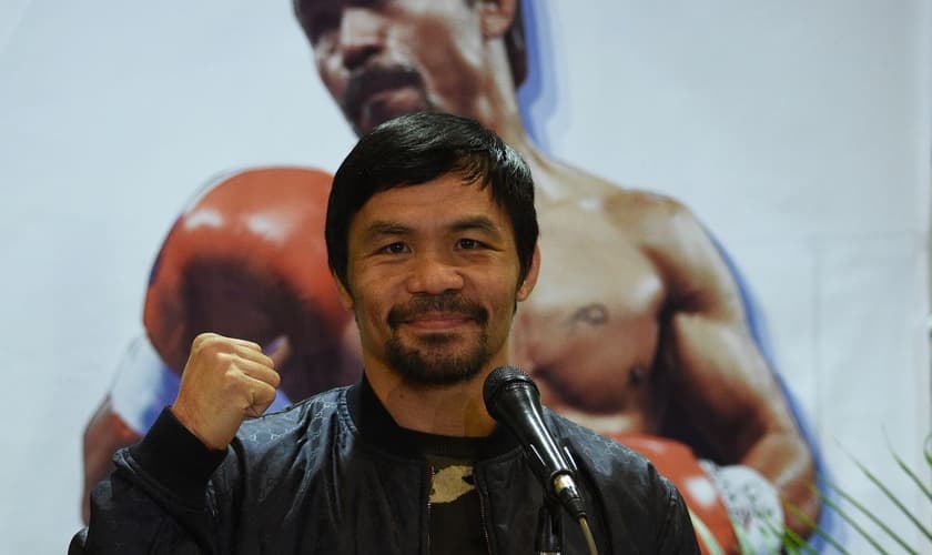O ícone do boxe filipino Manny Pacquiao irá concorrer à presidência. (Foto: AFP/Ted Aljibe)